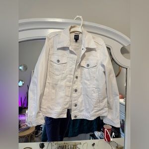Gap White Denim Jacket Medium